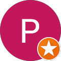 P initial in pink circle with star