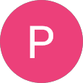 Alphabet letter P in a circle